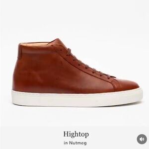 NWOT Taft men’s high top leather sneakers in brown nutmeg size 7